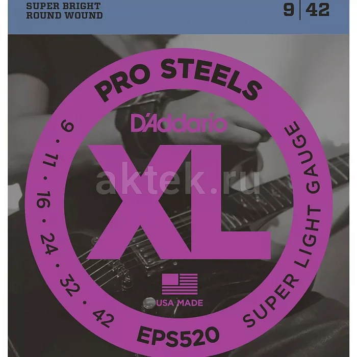 D'Addario EPS520 комплект струн, калибр 9-42, Super Light