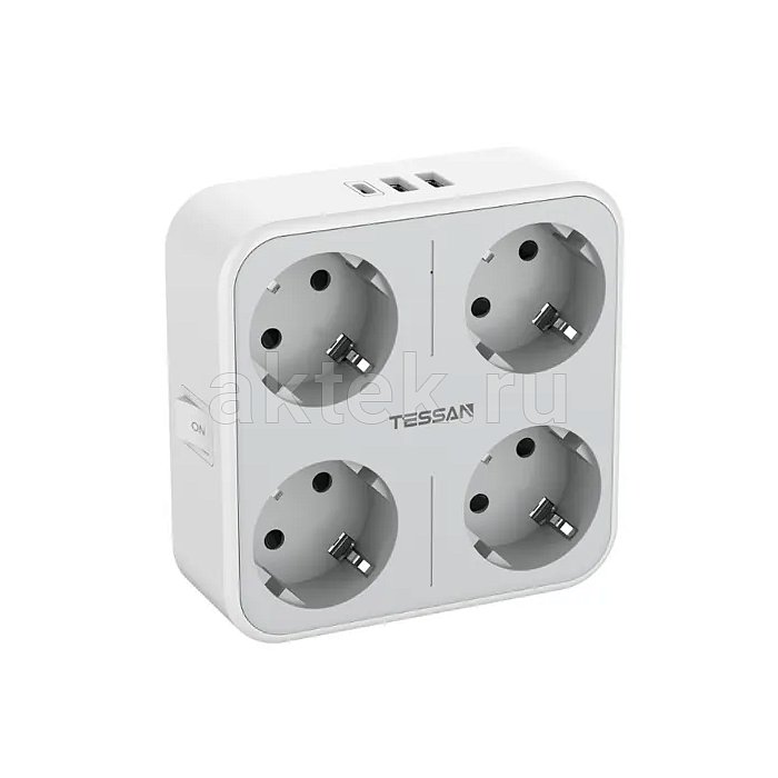 Сетевой фильтр Tessan TS-302-DE-C Grey