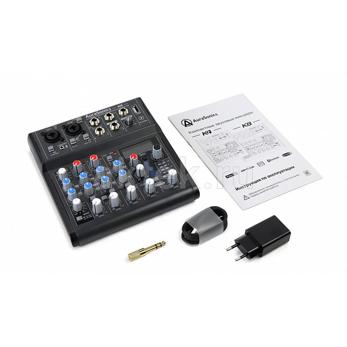 AuraSonics K4 компактный микшерный пульт 2 мик.+1 5