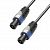 Adam Hall K4 S225 SS 1000 Black Speakon-кабель 2p–2p 10м