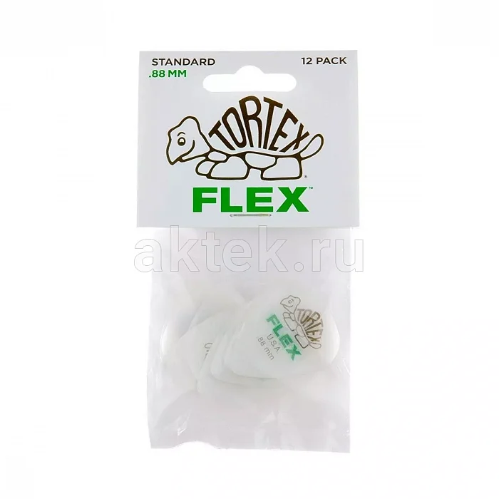 Dunlop 468P088 Tortex Flex Jazz III медиаторы, 0,88 мм 4