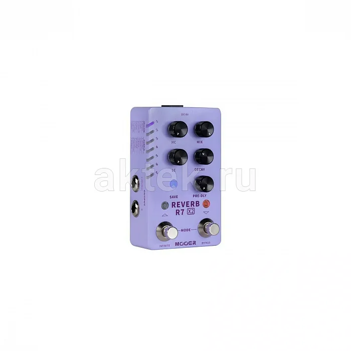 Mooer R7 Reverb X2 цифровой ревербератор, 14 алгоритмов, стерео, Infinite 2