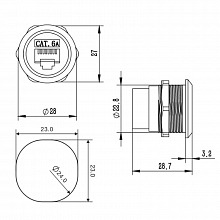 ROXTONE RAD24-C6A-S разъём RJ45 3 ROXTONE RAD24-C6A-S разъём RJ45 3