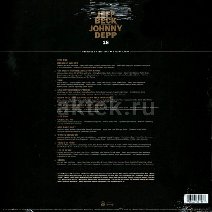 Виниловая пластинка JEFF BECK - 18 180 GRAM BLACK VINYL 12" 2