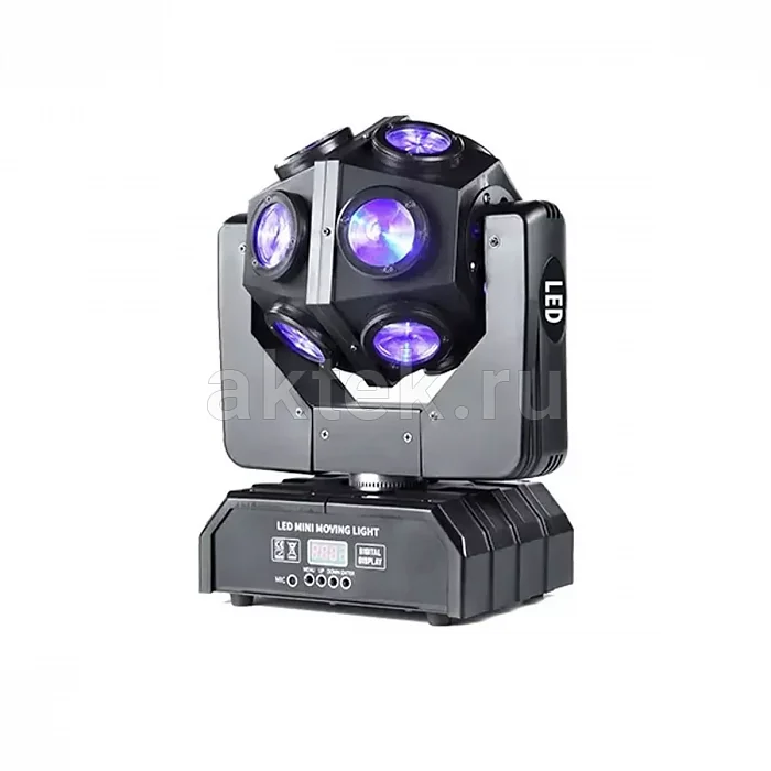AstraLight LH-C056A вращающаяся голова Wash, 12 RGBW-светодиодов, DMX