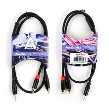AuraSonics J35Y2RCA-1 аудио Y-кабель jack 3,5 -> 2 x RCA, 1 м