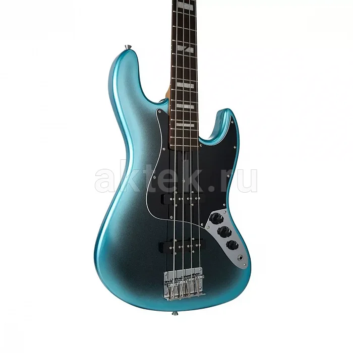 Mooer MBJ412 Dark бас-гитара, синий, корпус из тополя 3
