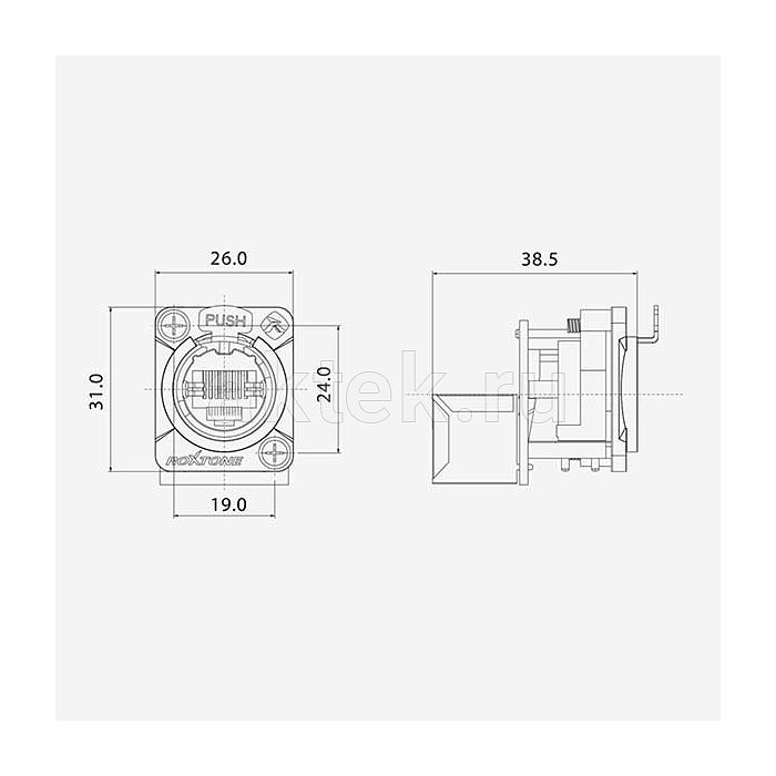 ROXTONE RE8FD5 разъём RJ45, гнездо 5