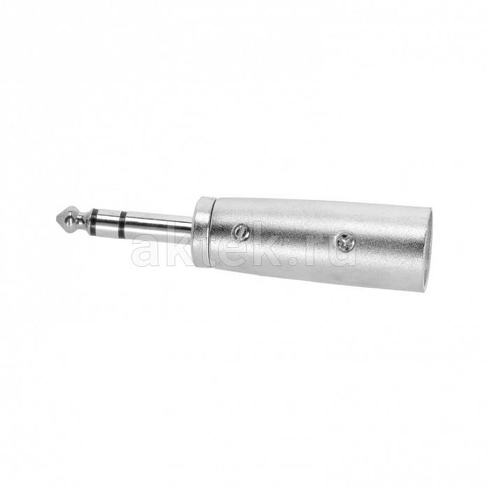 Adam Hall K4AJM3XM3 Silver адаптер TRS6.3-M-stereo–XLR-M 3