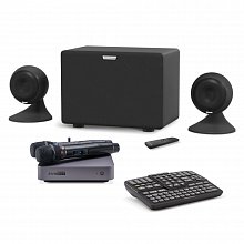 Профессиональное караоке с микрофонами и стереосистемой EVOBOX Classic Graphite + Sphere 2.1