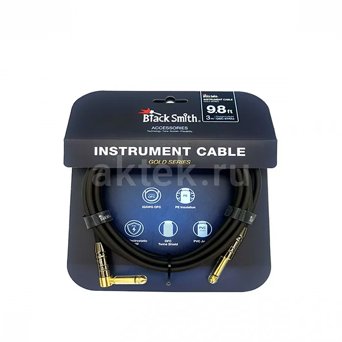 BlackSmith Instrument Cable Gold Series 9.8ft инструментальный кабель, 3 м