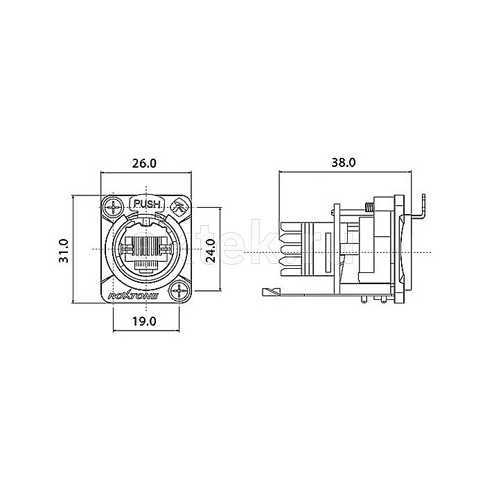 ROXTONE RE8FD5I разъём RJ45, гнездо 5