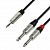 Adam Hall K4 YWPP 0300 Black разветвитель TRS3.5-M–2×TS6.3-M 3м