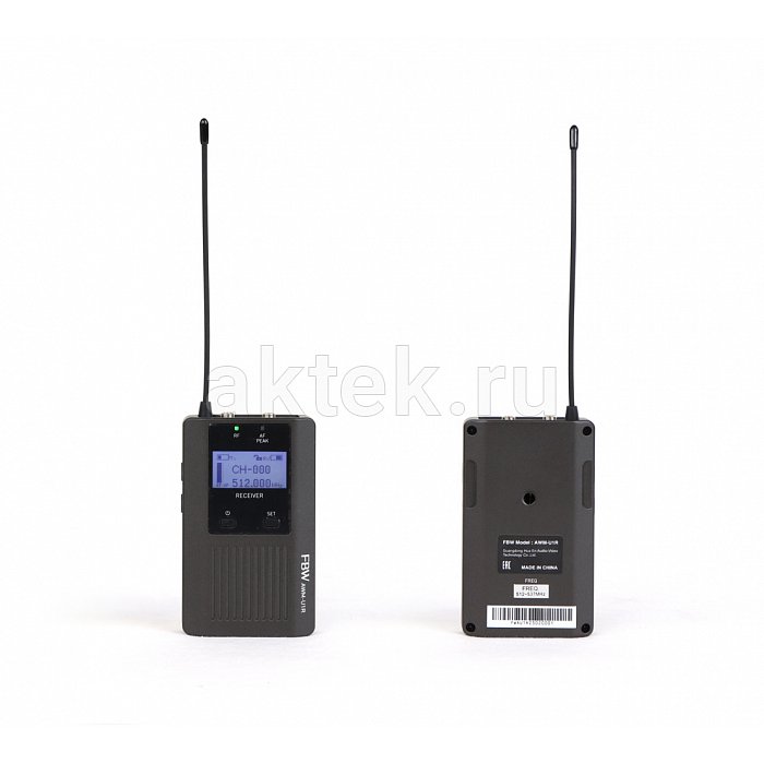 FBW AWM-U1R компактный приёмник, 512-537МГц, FM модуляция, 30 Гц-18 кГц