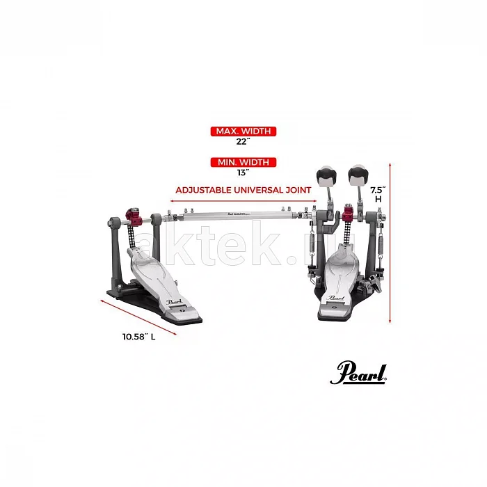 Pearl P-1032R Eliminator Solo двойная педаль бас-барабана, двойная цепь 4