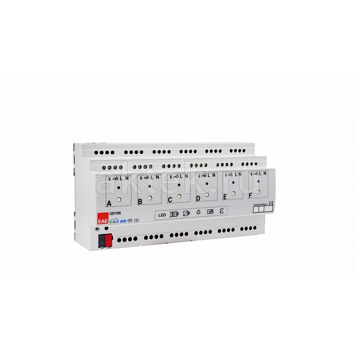 EAE Technology UD106 6-канальный KNX-диммер 300ВА с объединением каналов