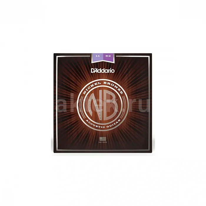 D'Addario NB1152 струны 11–52 с обмоткой из никелированной бронзы