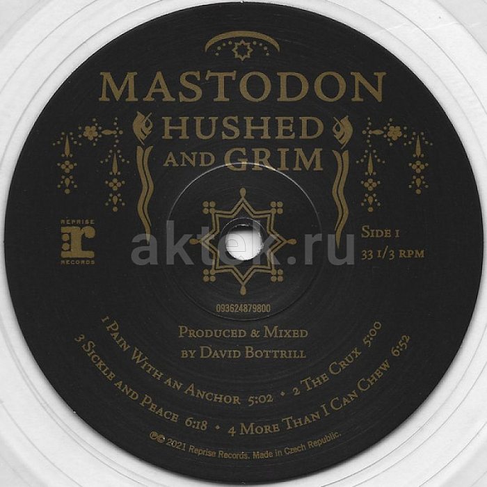 Виниловая пластинка MASTODON - HUSHED AND GRIM CLEAR VINYL 12" 3