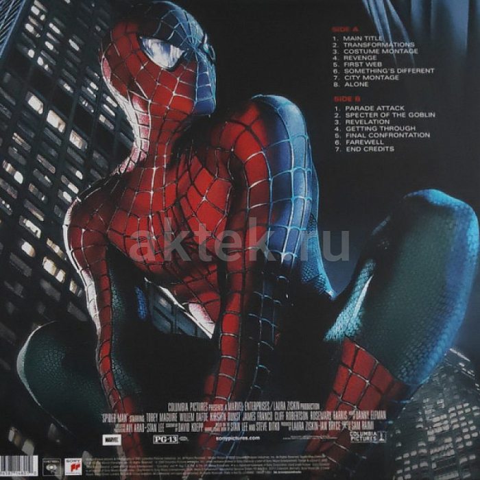 Виниловая пластинка DANNY ELFMAN - OST SPIDER MAN 180 GRAM BLACK VINYL 12" 2