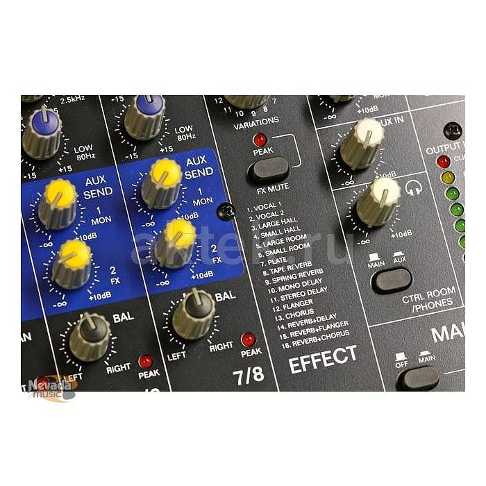 Микшерный пульт ALTO ZMX122FX с эффектами 3