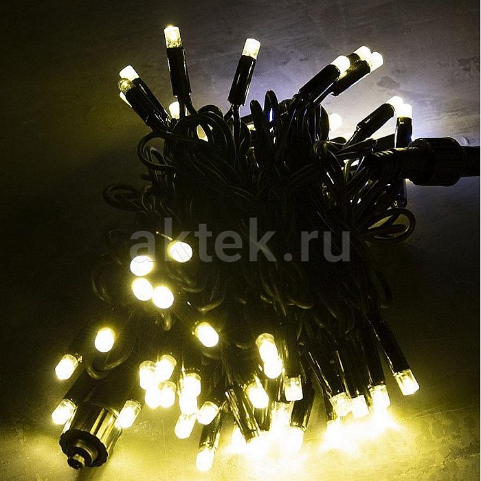 Светодиодная уличная гирлянда Led Light 20м теплый белый