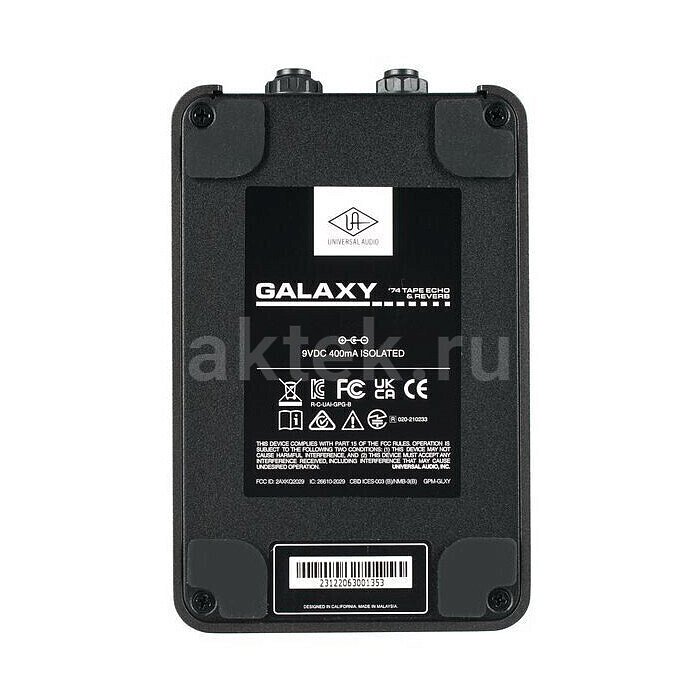 Педаль эффектов эхо и реверберации Universal Audio UAFX Galaxy '74 Tape Echo & Reverb 10