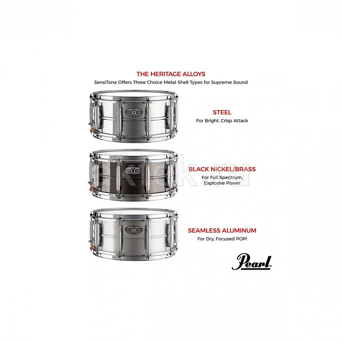 Pearl STH1465BR малый барабан, 14″×6,5″, латунь 4