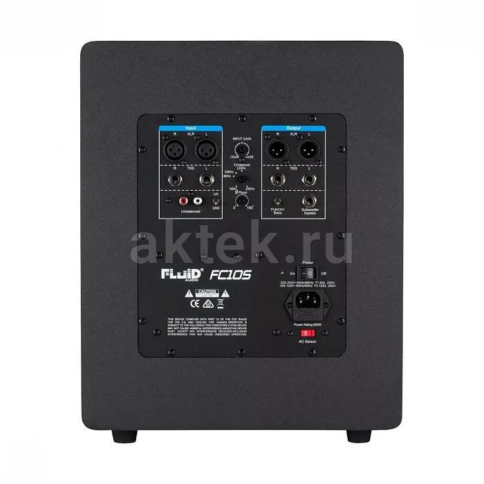 Fluid Audio FC10S активный студийный сабвуфер, 10″, 200 Вт 4