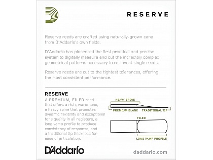 Трости для сопрано D`ADDARIO WOODWINDS DIR1030 RESERVE SSX - 10 PACK - 3.0 2