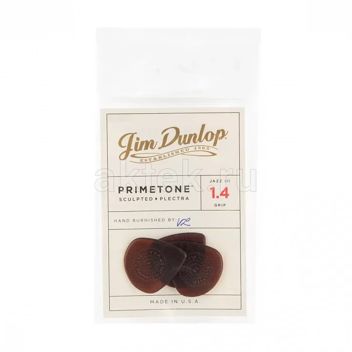 Dunlop 518P140 Primetone Jazz III 3Pack медиаторы, 1,4 мм 4