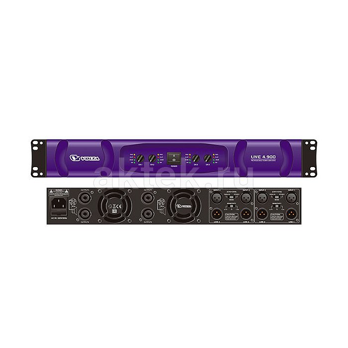 VOLTA LIVE 4.900 концертный усилитель мощности, 4×900 Вт, 4 канала 2