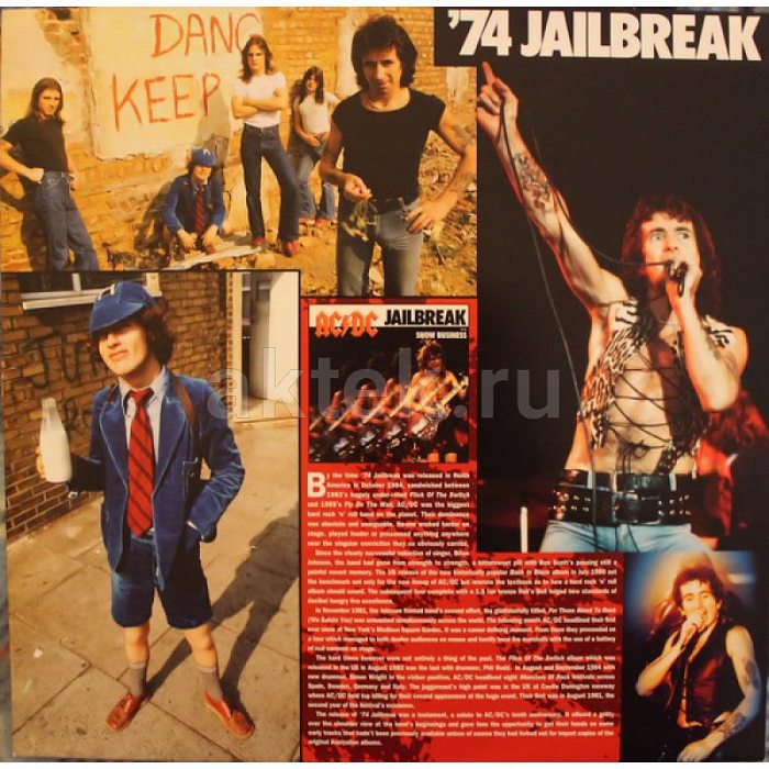 Виниловая пластинка AC/DC - 74 JAILBREAK 180 GRAM BLACK VINYL 12" 5