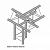 Dura Truss DT 23 T43-UTD стыковочный узел для фермы, 90°