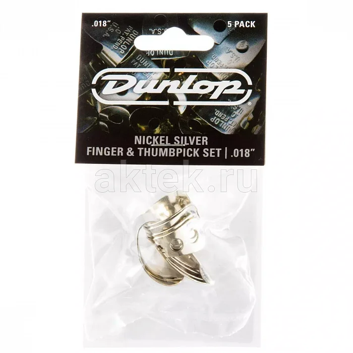 Dunlop 33P018 Nickel Silver Fingerpick 5Pack медиатор-коготь, 0,18 мм