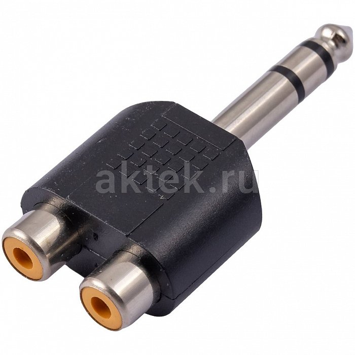 Переход 6.35мм "шт" стерео - 2 x RCA "гн" 2