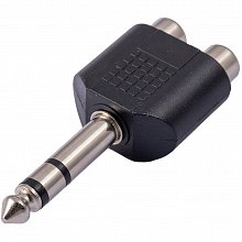 Переход 6.35мм "шт" стерео - 2 x RCA "гн"