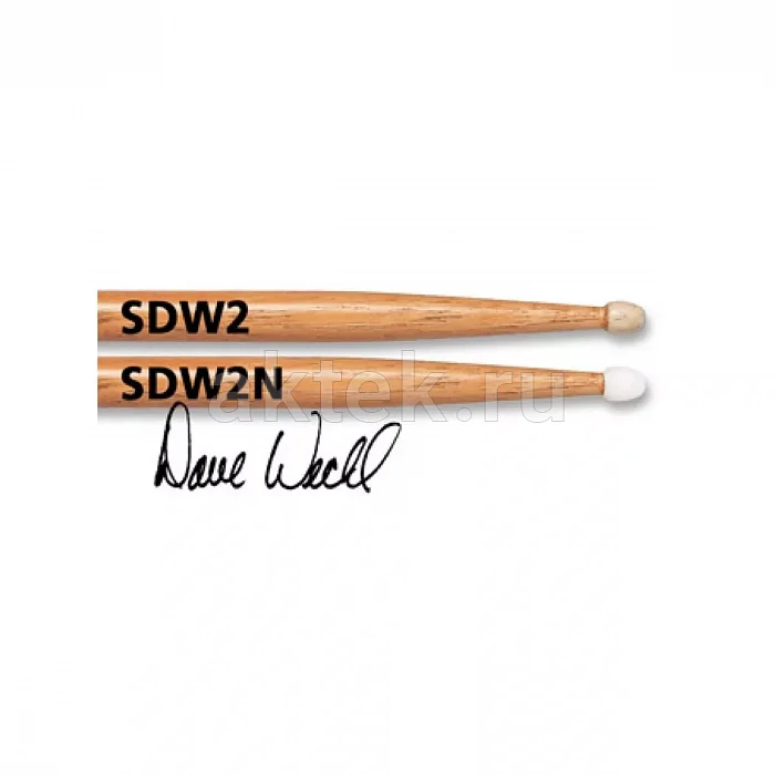 Vic Firth SDW2N Dave Weckl Evolution Nylon барабанные палочки, орех 2