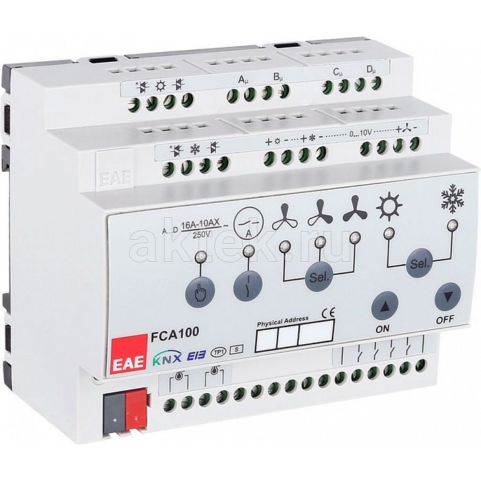 EAE Technology FCA100 KNX-контроллер фанкойлов 2/3/4-трубных 0–10В