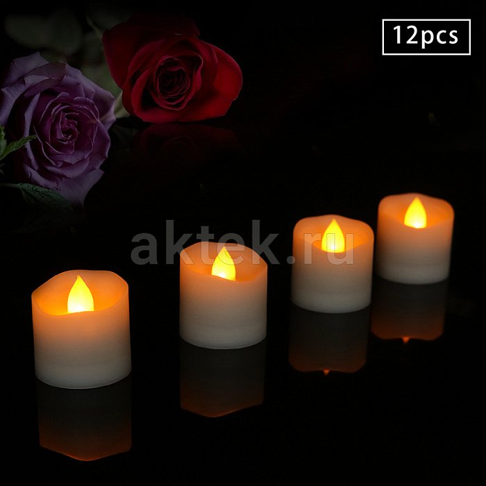 Комплект светодиодных свечей с пультом ДУ Candle LED Flame Remote Yellow 7