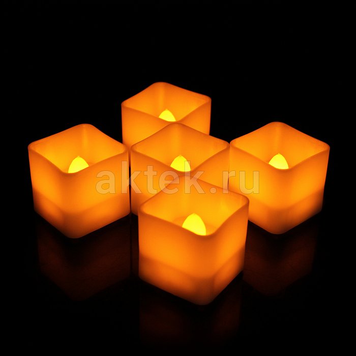Комплект светодиодных свечей Candle LED Flame Square Yellow 7