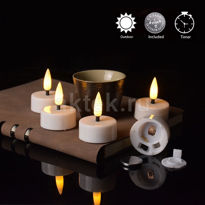 Набор светодиодных свечей Candle LED Light Warm White 4
