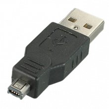 Переходник USB A "папа" - USB mini B 4Pin "папа"