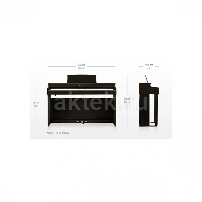 Kawai CN201W цифровое пианино, 88 клавиш, 19 тембров, цифровая обработка 3