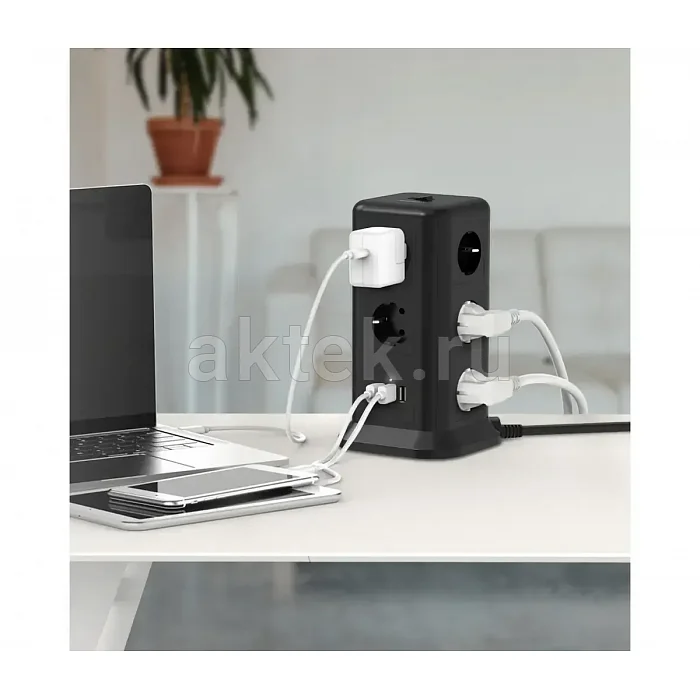 Сетевой фильтр Tessan TPS01-DE black 3