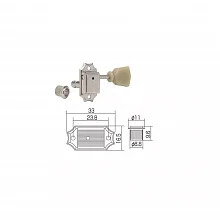 Gotoh SD90-MG-SL-N гитарные колки, схема 3+3