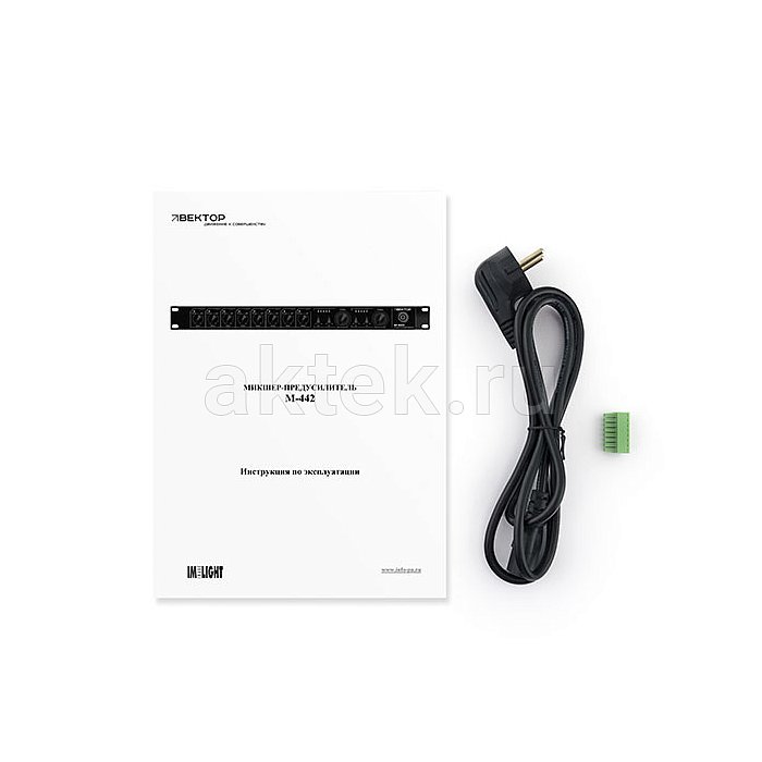 ВЕКТОР М-442 (V2) аналоговый микшерный пульт, XLR, RCA, 1U 5
