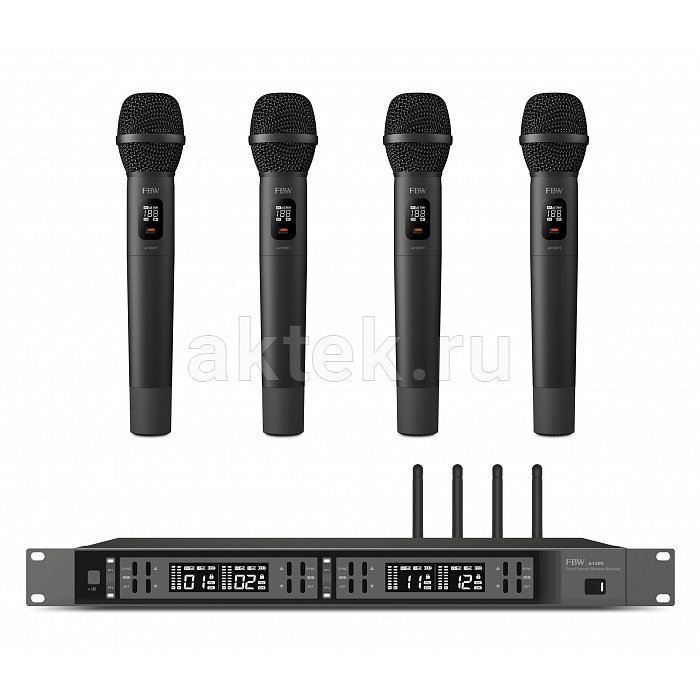 FBW A4-VOCAL четырёхканальная вокальная радиосистема, A140R+4xA100HT