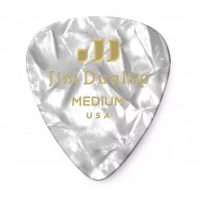 Dunlop 483P04MD Celluloid White Pearloid Medium медиаторы, целлулоид, 12 шт