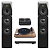 Комплект проигрывателя винила Vinyl STATEMENT Tower Tube
