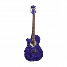 Гитара электроакустическая LUNA FLO PF QM Lefty passionflowers
